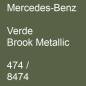 Preview: Mercedes-Benz, Verde Brook Metallic, 474 / 8474.